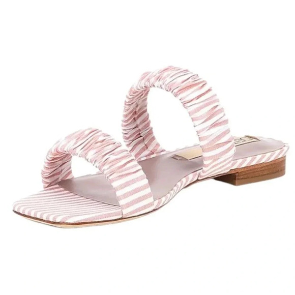 Deltan Sandal Cora Stripe Print Two Band Slides Size 6 NWT - Picture 10 of 10